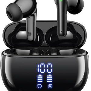 true wireless in ear earbuds with led display charging case